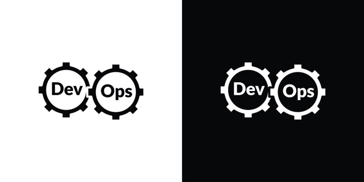 Dev ops icon. Flat filled symbols bundle