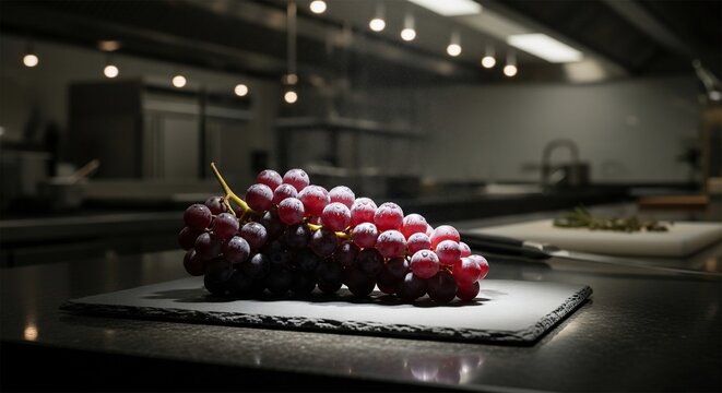Grapes on slate