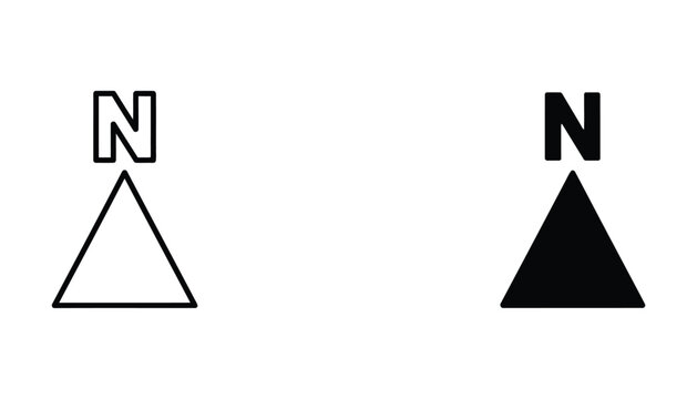 Black and white nitrogen molecule comparison illustration