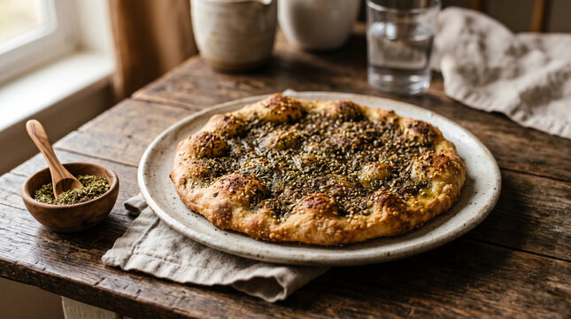 Manakish, popular Levantine pastry