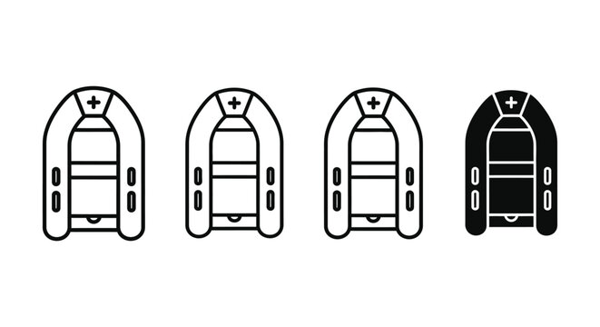 Inflatable boat types comparison illustration