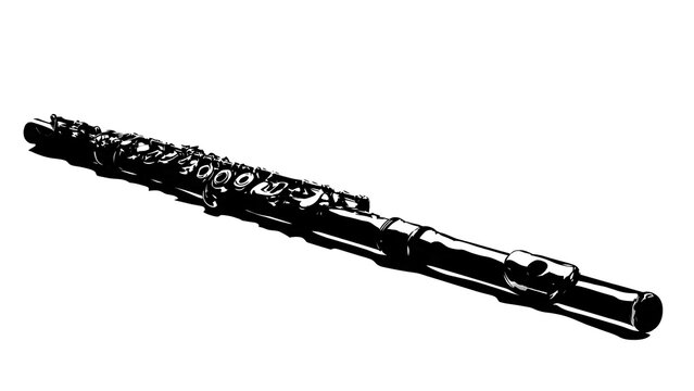 Close up view of a black rifle with scope and accessories.