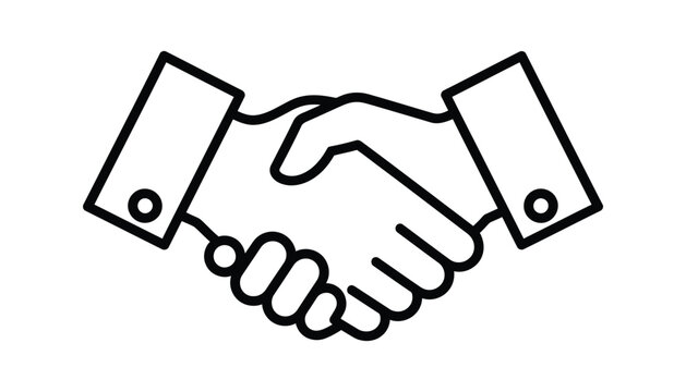 Two hands shaking in a business handshake