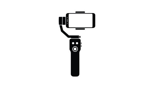Handheld gimbal stabilizer with camera attached