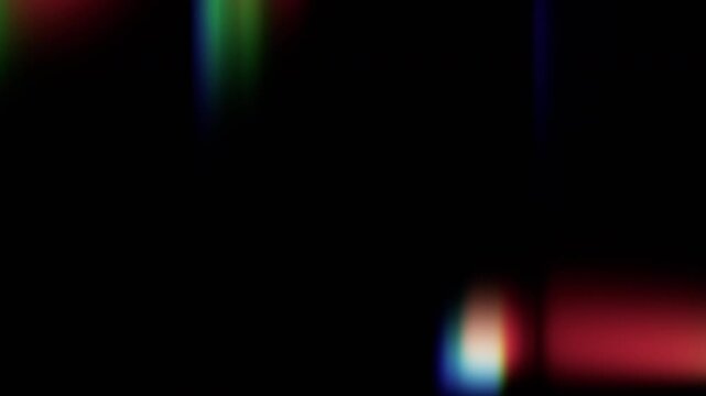 Abstract animation, dark background with color refraction effect, 4k seamless loop 3d animation