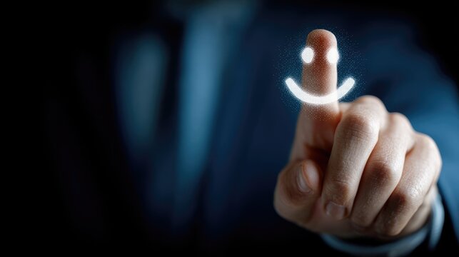 Finger with digital smiley