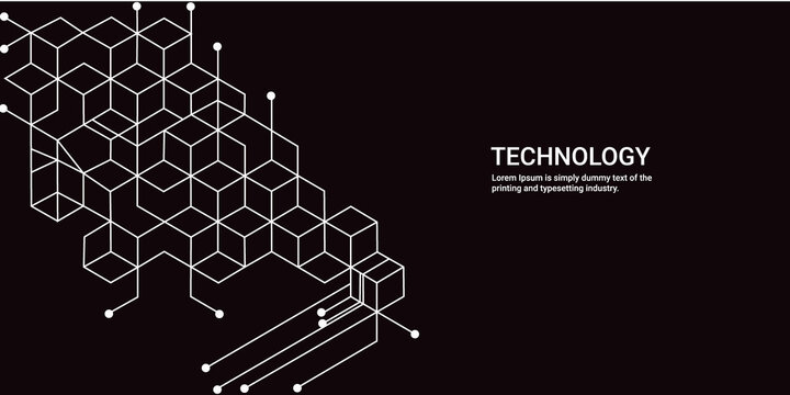 Futuristic Digital Network with Geometric Cube Pattern
Modern Technology Background with Connected Wireframe Cubes
Abstract Blockchain Network Structure on Dark Backdrop
Geometric Cube Technology Bann