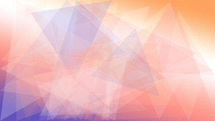 Obraz premium A soft, dreamy abstract background with layered polygon shapes and warm sunset gradients, ideal for tech banners, presentations, and soothing visual branding.