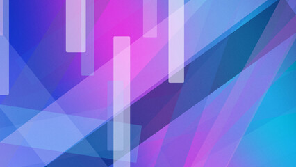 Obraz premium A vibrant geometric abstract background blends purple and blue tones into sharp layered shapes, creating a futuristic, energetic mood for presentations, apps, and design.