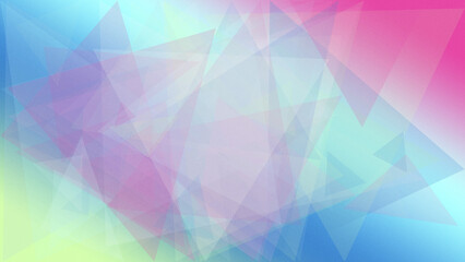 Obraz premium Dreamy pastel gradient low-poly background with soft blue, pink, and lavender facets, ideal for tech headers, creative ads, and calm brand visuals.