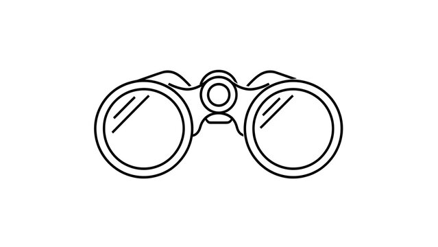 Minimalist line art illustration of a bicycle chainring.