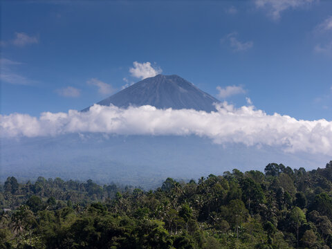 Majestic sunrise view of Mount Semeru java indonesia landscape photography natural environment serene perspective.