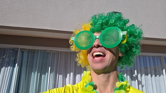torcedor brasileiro celebra vit&oacute;ria do brasil 