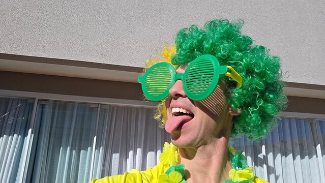 torcedor brasileiro celebra vit&oacute;ria do brasil 