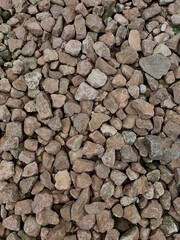 Naklejka premium Natural Gray Stone Pebble Texture Background, Top View