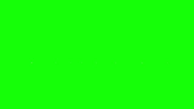 Animated wellcome text on green screen background