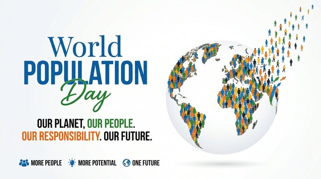 World population day illustration with diverse people icons and World Population Day 2026, World Population Day, Population Day 2026, Population Day