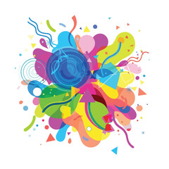 Fototapeta premium Vibrant Abstract Shapes and Colors 1.