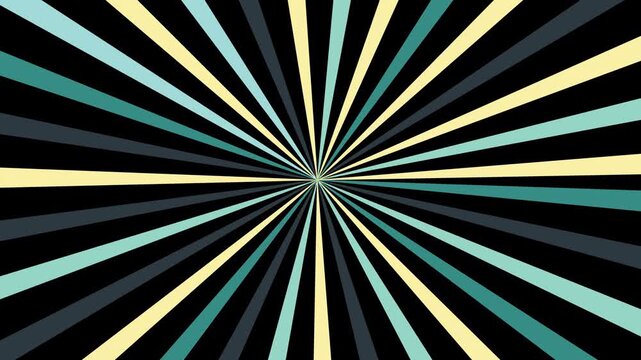 Sunbrust Rotating Loop  pallete Vintage color Style Video Animation 4K alpha