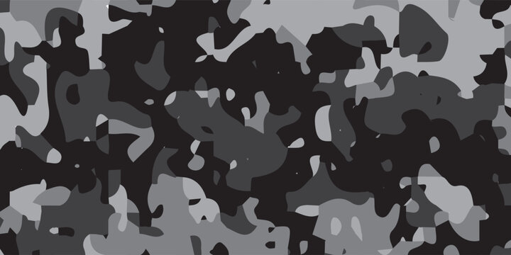 Seamless Classic Camouflage abstract pattern, Military Camouflage repeat pattern design for Army background, printing clothes, fabrics, sport t-shirts jersey, web banners, posters, cards and wallpaper