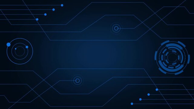 Technology animation fields dark blue digital backgrounds. Smooth technology animation tracks subtle metric details. Minimal technology animation serves professional business videos.