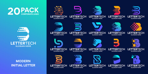 Mega Collections Of Initial Letter B Logo Design © Dendika