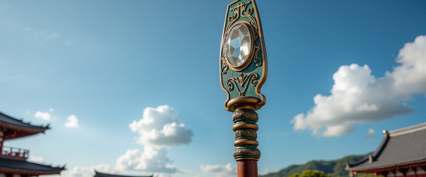Hoko float spear top for Japanese Gion Matsuri parade travel content and editorial blogs