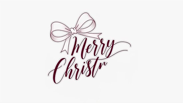 Merry Christmas Elegant Lettering Motion Typography Template PSD