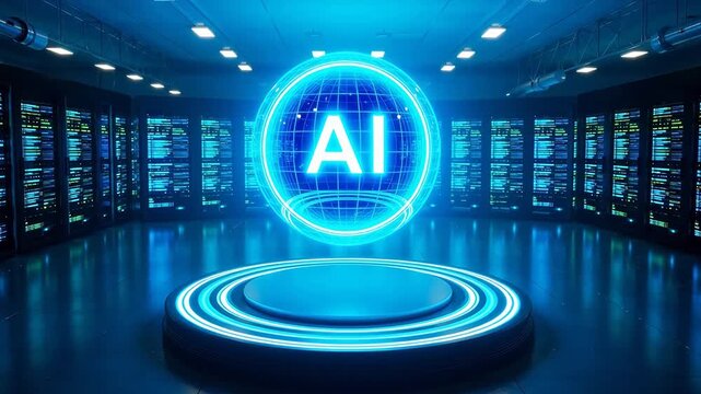 AI technology server room