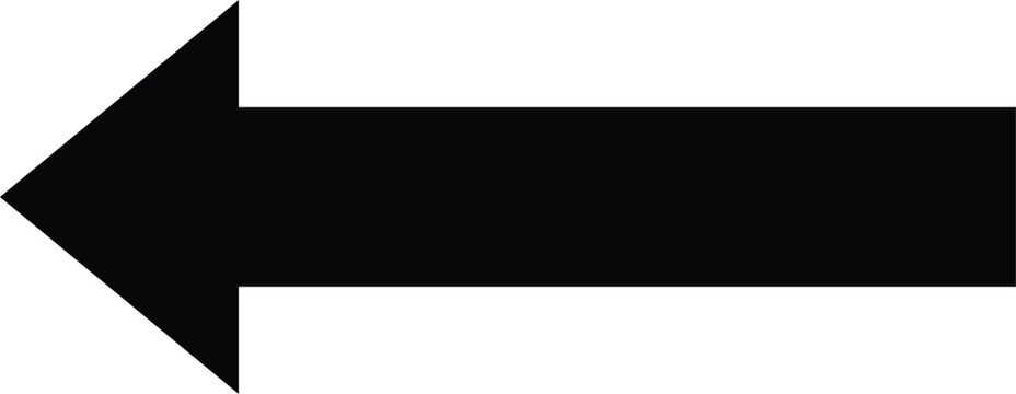Black directional arrow. pointing to the right side arrows. indicating previous sign. long arrow icons