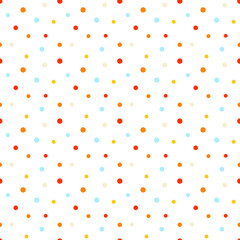 seamless polka dots pattern Colorful rainbow color © jane