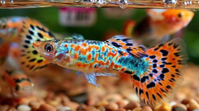 Colorful Fish Swimming in Aquatic Environment