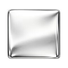 Obraz premium PNG Shiny metallic square icon