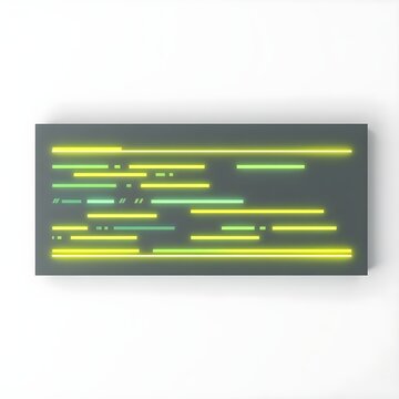 Abstract Glowing Code Editor Interface with Neon Syntax Highlighting