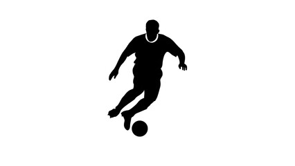 Fototapeta premium Silhouette of a person running in motion blur.