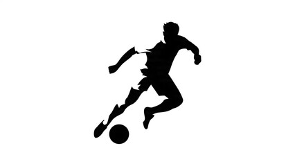 Obraz premium Silhouette of a person running on a track.