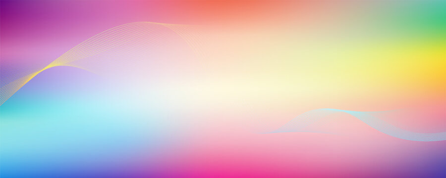 Gradient background with y2k aesthetic. Sunset ombre gradation. Summer blur trendy backdrop with rainbow tones. Vibrant vector warm background with yellow, magenta and violet for femtech presentation.
