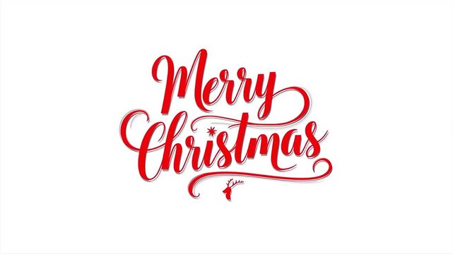 Merry Christmas Elegant Typography Card Social Media Template PSD