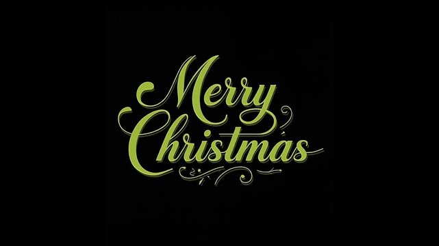 Merry Christmas Elegant Typography Card Social Media Template PSD