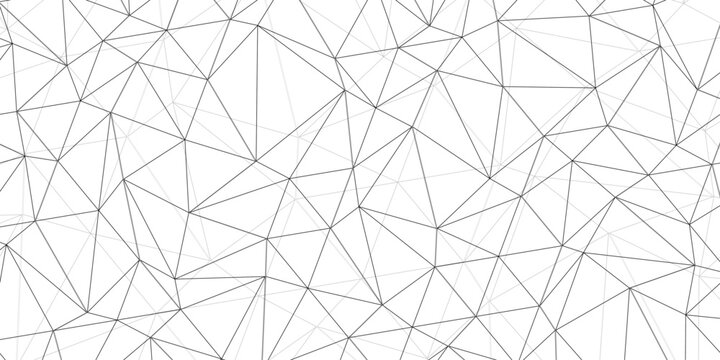 Abstract of simple gray line triangle pattern geometric background. Seamless geometric polygonal repeatable pattern swatch background, Trendy design vector background for web backdrop orpaper print.