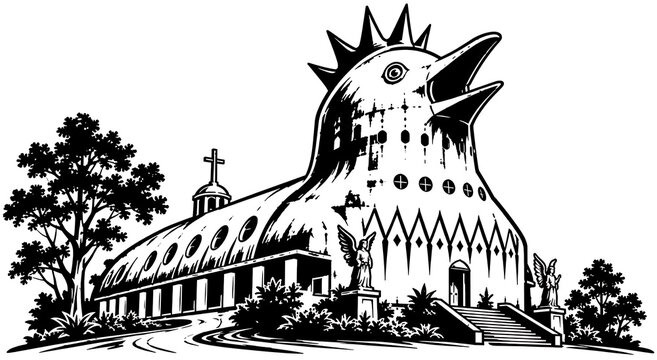 The Borobudur Chicken Church, officially known as Bukit Rhema (Gereja Ayam), is an iconic multi-story prayer house shaped like a giant bird located just 10 to 15 minutes away from Candi Borobudur