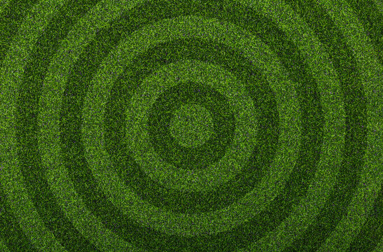 Artificial soccer turf texture background with circular pattern