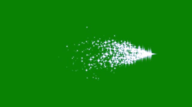 Shining glitter star sparkle animation, glowing white light sparks and particles flare on green background,2d glitter stars line animation, doodle glitter sparkle overlay designed 4k video