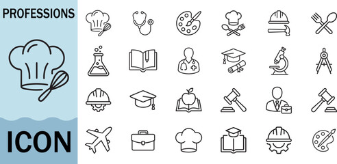 Profession icon set for careers and education © Creative Icon Store 