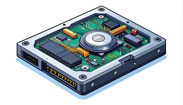 Hard disk drive electronic component.