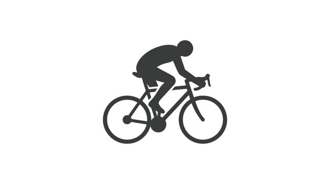 Cyclist Riding a Bicycle Fast.