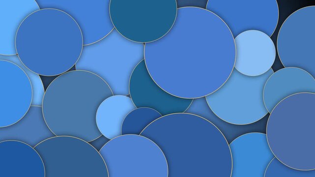 Abstract background of overlapping paper circles with soft shadows and a clean minimal look animation