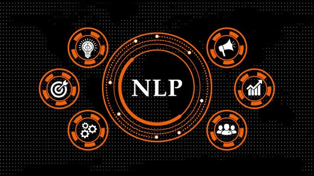 Fraud detection animated flowchart with glowing neon icons and connecting lines on a dark background.