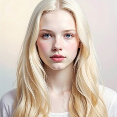 Naklejka premium Close up portrait of beautiful teenage girl
