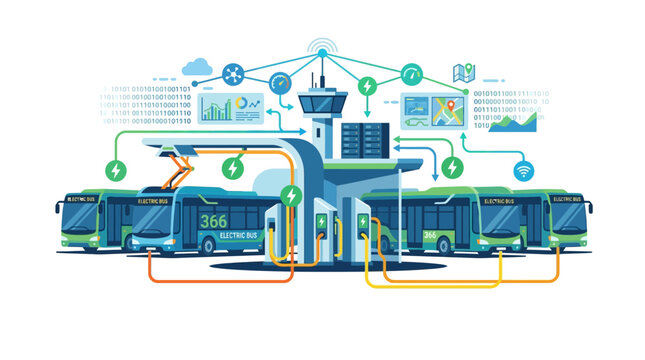 Smart City Electric Buses Charging Station Technology